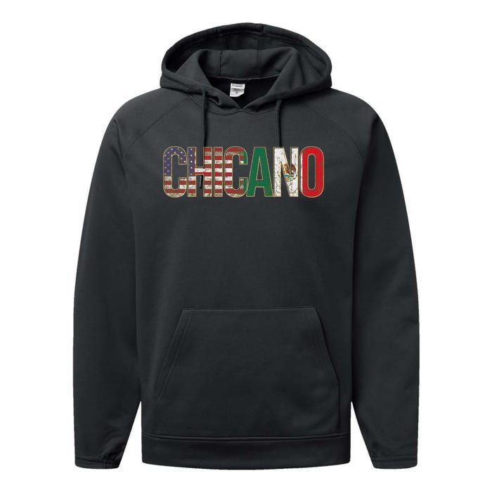 Chicano American Mexican Patriotic Chicano Performance Fleece Hoodie