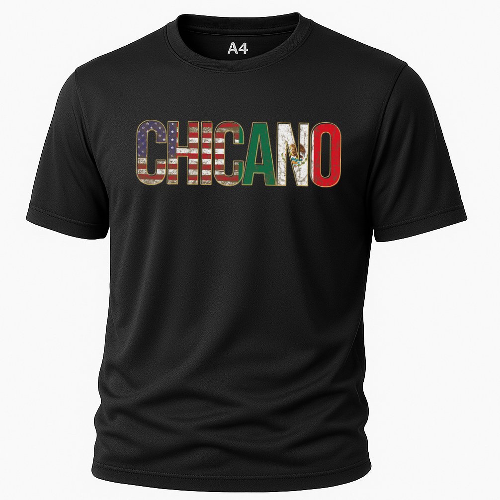 Chicano American Mexican Patriotic Chicano Cooling Performance Crew T-Shirt