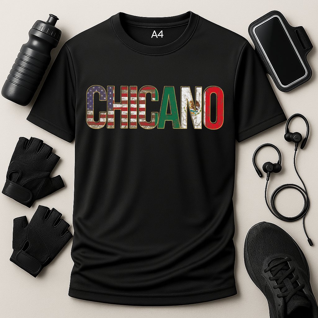 Chicano American Mexican Patriotic Chicano Cooling Performance Crew T-Shirt