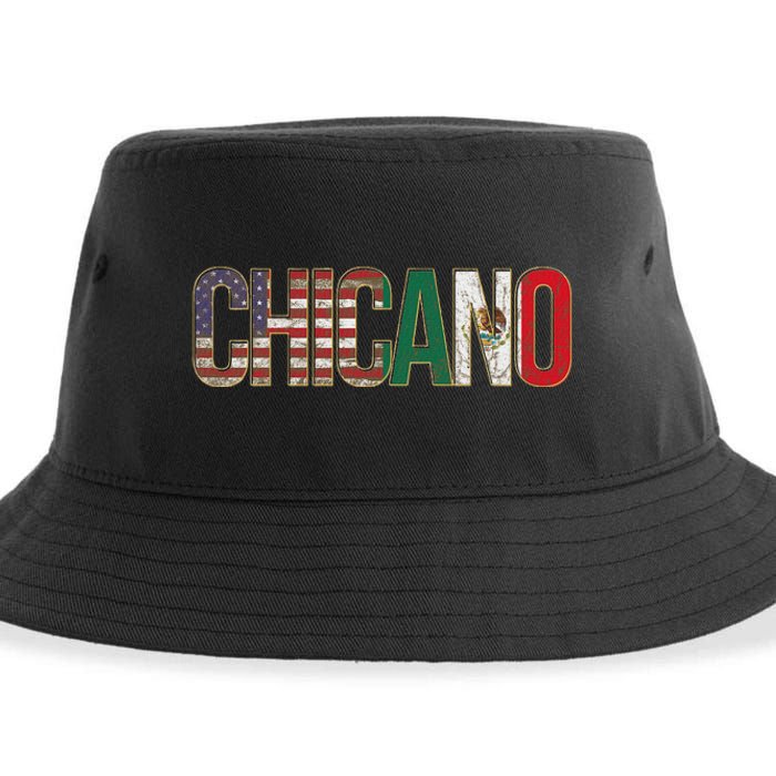 Chicano American Mexican Patriotic Chicano Sustainable Bucket Hat