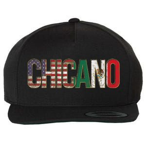 Chicano American Mexican Patriotic Chicano Wool Snapback Cap