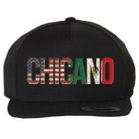 Chicano American Mexican Patriotic Chicano Wool Snapback Cap