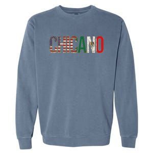 Chicano American Mexican Patriotic Chicano Garment-Dyed Sweatshirt