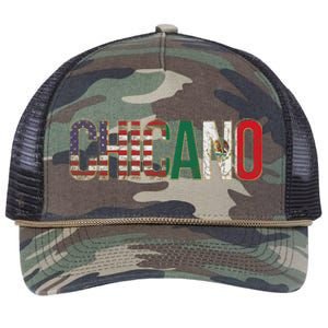 Chicano American Mexican Patriotic Chicano Retro Rope Trucker Hat Cap