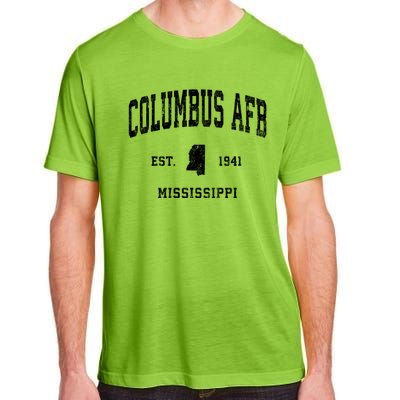 Columbus Afb Mississippi Ms Vintage Established Athletic Sports Adult ChromaSoft Performance T-Shirt