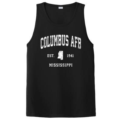 Columbus Afb Mississippi Ms Vintage Established Athletic Sports PosiCharge Competitor Tank