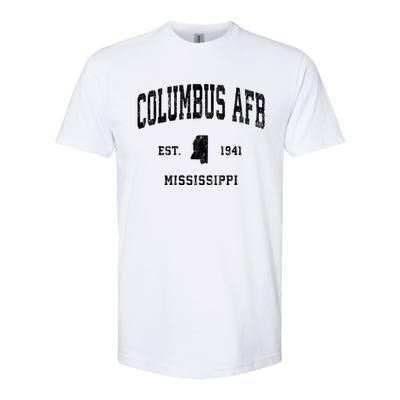 Columbus Afb Mississippi Ms Vintage Established Athletic Sports Softstyle CVC T-Shirt