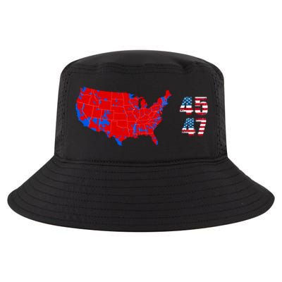 Cool Accurate Map Of 2024 Election Funny 2024 Election 45 47 Cool Comfort Performance Bucket Hat