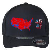 Cool Accurate Map Of 2024 Election Funny 2024 Election 45 47 Flexfit Unipanel Trucker Cap