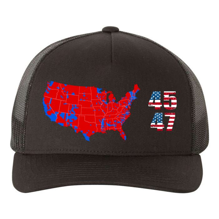 Cool Accurate Map Of 2024 Election Funny 2024 Election 45 47 Yupoong Adult 5-Panel Trucker Hat