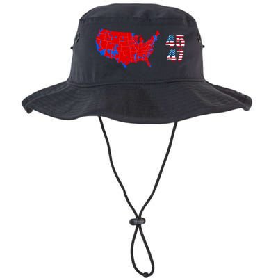 Cool Accurate Map Of 2024 Election Funny 2024 Election 45 47 Legacy Cool Fit Booney Bucket Hat