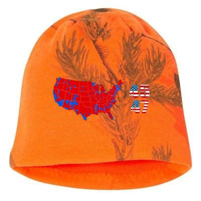 Cool Accurate Map Of 2024 Election Funny 2024 Election 45 47 Kati - Camo Knit Beanie