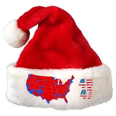 Cool Accurate Map Of 2024 Election Funny 2024 Election 45 47 Premium Christmas Santa Hat