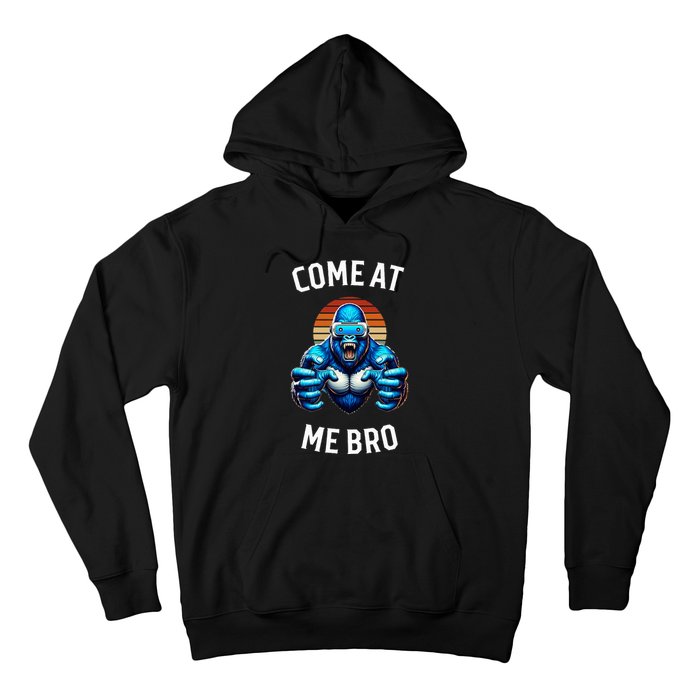 Come At Me Bro Vr Gamer Blue Gorilla Monke Tag Hoodie