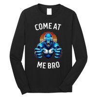 Come At Me Bro Vr Gamer Blue Gorilla Monke Tag Long Sleeve Shirt