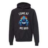 Come At Me Bro Vr Gamer Blue Gorilla Monke Tag Premium Hoodie