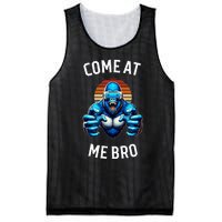 Come At Me Bro Vr Gamer Blue Gorilla Monke Tag Mesh Reversible Basketball Jersey Tank