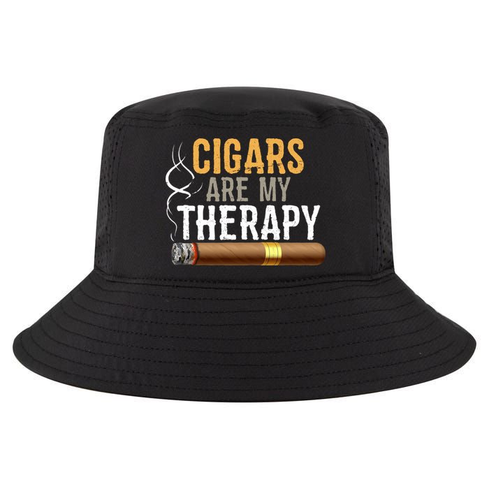 Cigars Are My Therapy Funny Humor Smoking Lover Cool Comfort Performance Bucket Hat