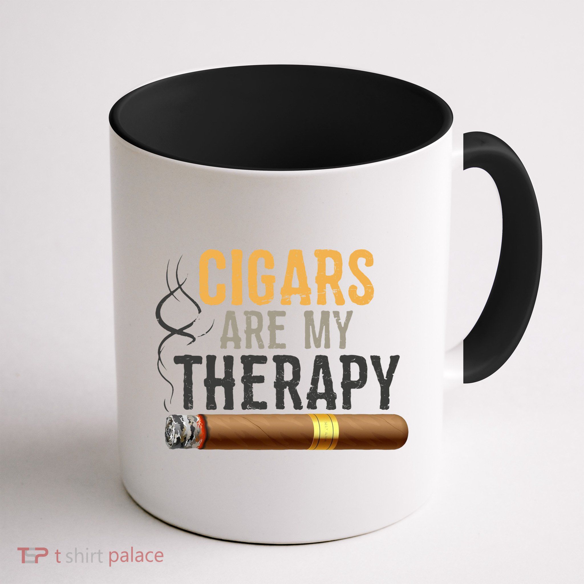 Cigars Are My Therapy Funny Humor Smoking Lover Mug