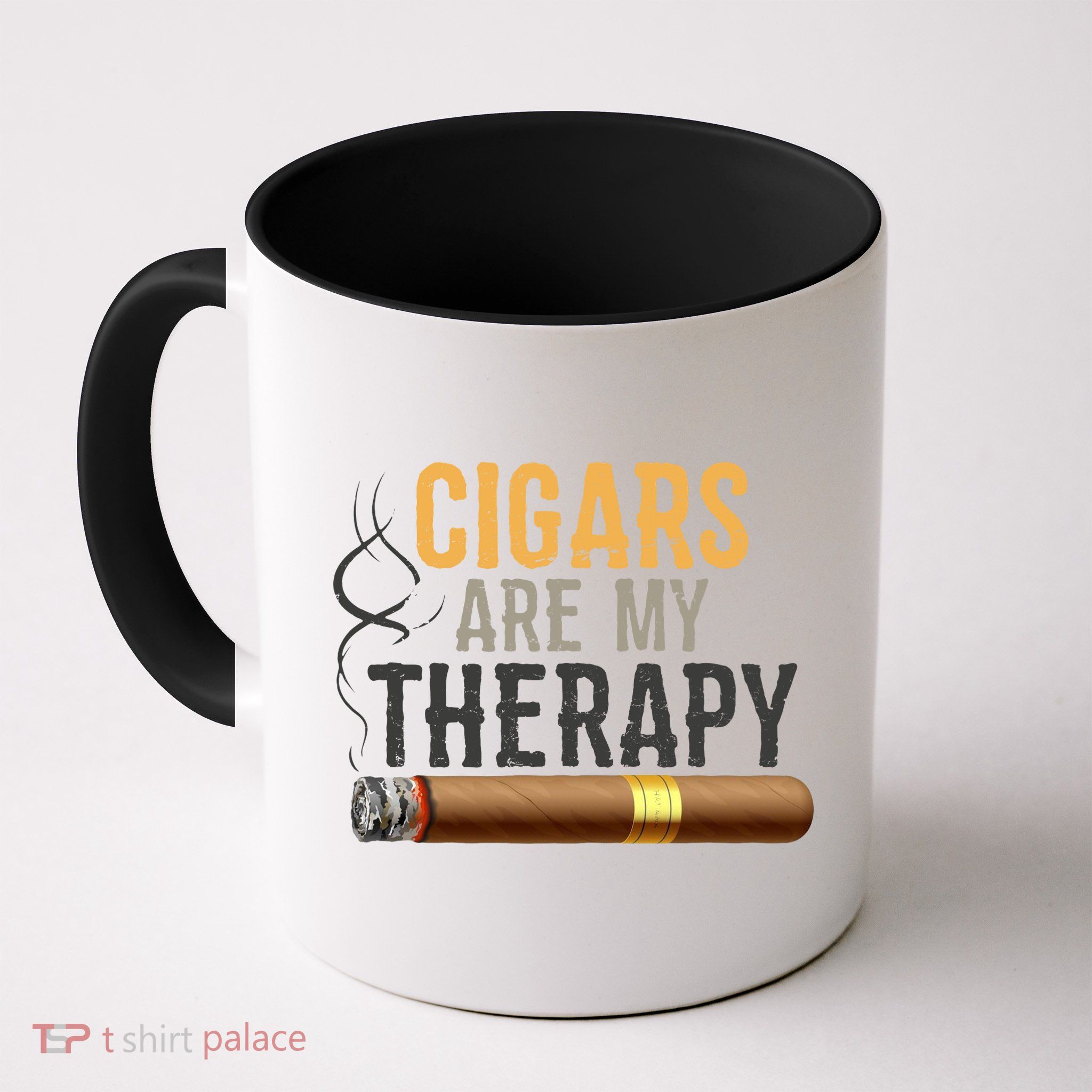 Cigars Are My Therapy Funny Humor Smoking Lover Mug