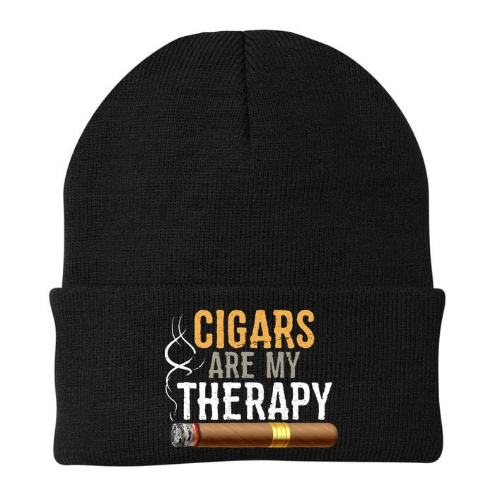 Cigars Are My Therapy Funny Humor Smoking Lover Beanie