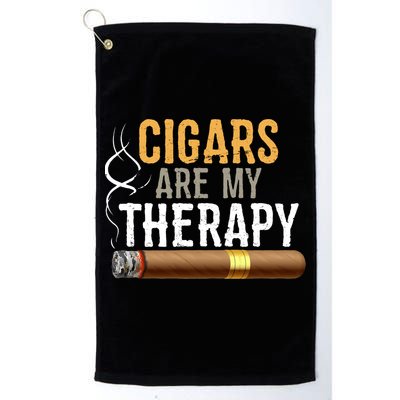 Cigars Are My Therapy Funny Humor Smoking Lover Golf Towel