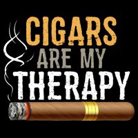 Cigars Are My Therapy Funny Humor Smoking Lover Crop Top
