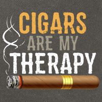 Cigars Are My Therapy Funny Humor Smoking Lover Cotton Canvas Backpack