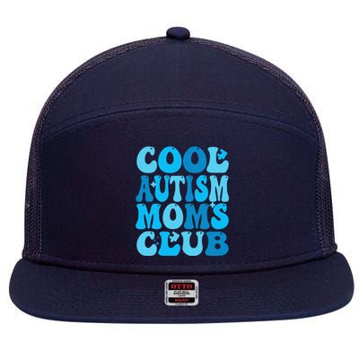 Cool Autism Moms Club Autism Awareness Mama Mom Mothers Day 7 Panel Mesh Trucker Snapback Hat