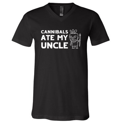 Cannibals Ate My Uncle Joe Biden Trump Saying Funny V-Neck T-Shirt