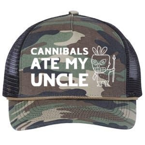 Cannibals Ate My Uncle Joe Biden Trump Saying Funny Retro Rope Trucker Hat Cap