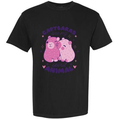 Capybaras Are My Spirit Animal Rodent Lover Garment-Dyed Heavyweight T-Shirt