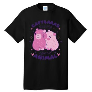 Capybaras Are My Spirit Animal Rodent Lover Tall T-Shirt