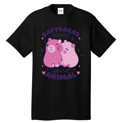 Capybaras Are My Spirit Animal Rodent Lover Tall T-Shirt