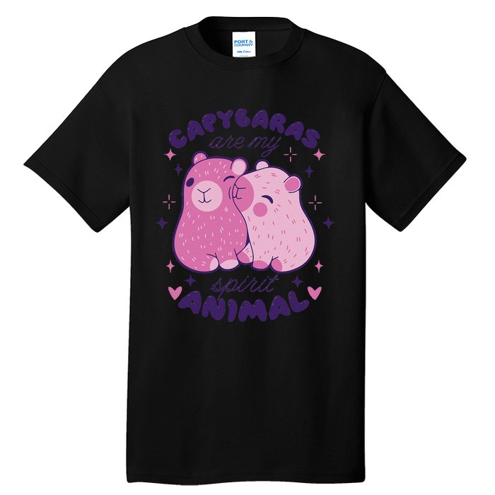 Capybaras Are My Spirit Animal Rodent Lover Tall T-Shirt