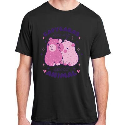 Capybaras Are My Spirit Animal Rodent Lover Adult ChromaSoft Performance T-Shirt