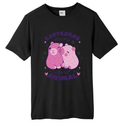 Capybaras Are My Spirit Animal Rodent Lover Tall Fusion ChromaSoft Performance T-Shirt