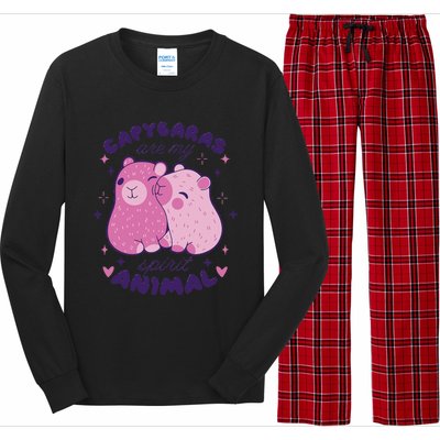 Capybaras Are My Spirit Animal Rodent Lover Long Sleeve Pajama Set