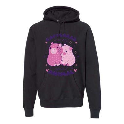 Capybaras Are My Spirit Animal Rodent Lover Premium Hoodie