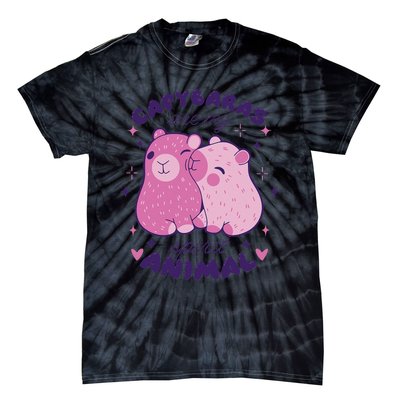 Capybaras Are My Spirit Animal Rodent Lover Tie-Dye T-Shirt