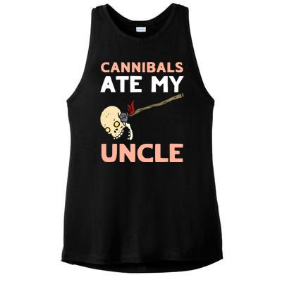 Cannibals Ate My Uncle Joe Biden Trump Saying Funny Ladies PosiCharge Tri-Blend Wicking Tank