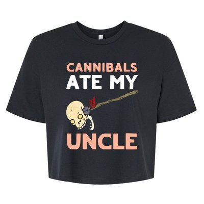 Cannibals Ate My Uncle Joe Biden Trump Saying Funny Bella+Canvas Jersey Crop Tee