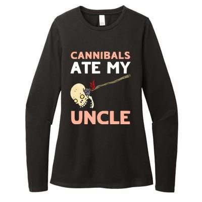 Cannibals Ate My Uncle Joe Biden Trump Saying Funny Womens CVC Long Sleeve Shirt