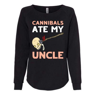 Cannibals Ate My Uncle Joe Biden Trump Saying Funny Womens California Wash Sweatshirt