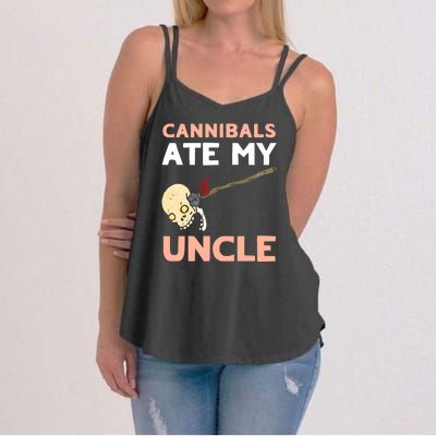 Cannibals Ate My Uncle Joe Biden Trump Saying Funny Women's Strappy Tank