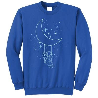 Cute Astronaut Moon Swing Graphic Tees Gift Sweatshirt