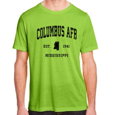 Columbus Afb Mississippi Ms Vintage Athletic Black Sports De Adult ChromaSoft Performance T-Shirt