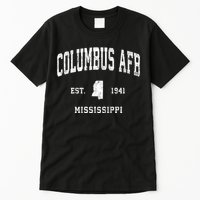 Columbus Afb Mississippi Ms Vintage Athletic Black Sports De Tall T-Shirt