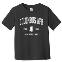 Columbus Afb Mississippi Ms Vintage Athletic Black Sports De Toddler T-Shirt