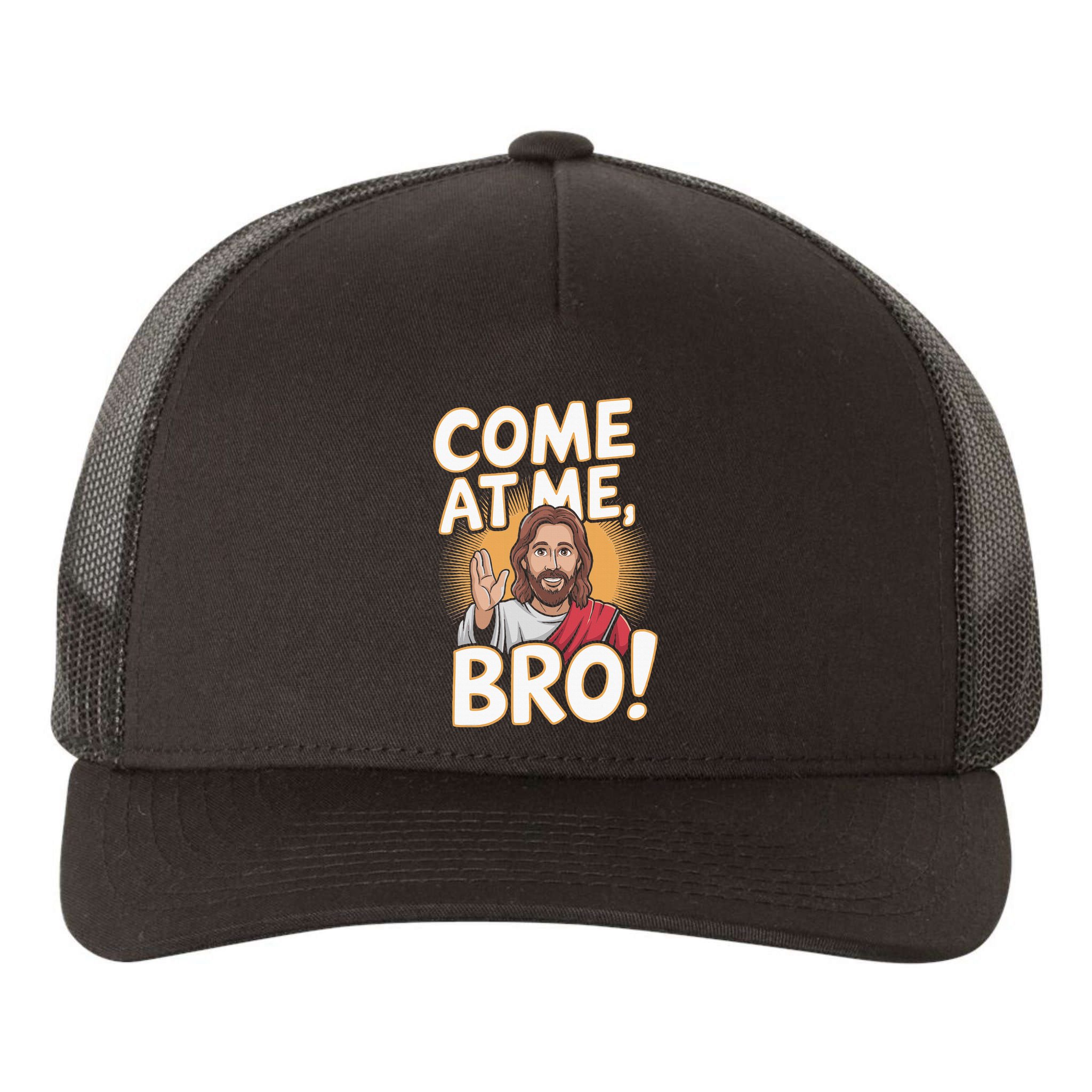 Come At Me Bro Vintage Jesus Design For Fans Yupoong Adult 5-Panel Trucker Hat